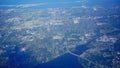 Aerial view of  Tampa bay , st petersburg and clearwater Royalty Free Stock Photo