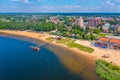 Aerial view of Tamula beach at Voru in Estonia Royalty Free Stock Photo