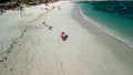 Aerial view of Tanjung Aan Beach in Lombok, Indonesia Royalty Free Stock Photo