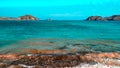 Aerial view of Tanjung Aan Beach in Lombok, Indonesia Royalty Free Stock Photo