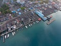 Aerial view of tanjung uban city