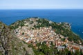 Aerial view of Taormina city - Taormina, Sicily, Italy Royalty Free Stock Photo
