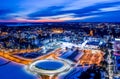 Aerial view of Tapiola neighborhood of Espoo, Finland