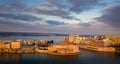 Aerial view of Taranto city castle Royalty Free Stock Photo