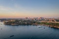 Aerial view of Taranto city in the morning Royalty Free Stock Photo
