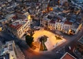Aerial view of Taranto old city in the evening Royalty Free Stock Photo