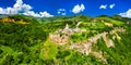 Aerial view of Tatev monastery in Armenia