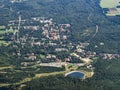 Aerial view of Tatranska Lomnica in Tatras, Vysoke Tatry, Slovakia