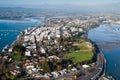 Aerial view of Tauranga City Harbour, New Zealand Royalty Free Stock Photo