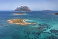 Aerial view of Tavolara Island in Sardinia Royalty Free Stock Photo