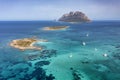 Aerial view of Tavolara Island in Sardinia Royalty Free Stock Photo