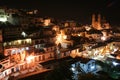 Night aerial view of Taxco, Guerrero, mexico. Royalty Free Stock Photo