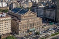 Aerial view of Teatro Colon - Buenos Aires, Argentina