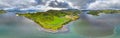 Aerial view of Teelin Bay in County Donegal on the Wild Atlantic Way in Ireland Royalty Free Stock Photo