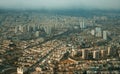 Aerial View of Tehran From Above Milad Tower in a Rainy Day