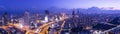 Aerial View Of Tel Aviv Skyline At Dusk, Tel Aviv Cityscape Panorama, Israel Royalty Free Stock Photo