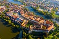 Aerial view of Telc, Czech Republic Royalty Free Stock Photo