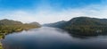 Aerial view on Teletskoye lake in Altai mountains