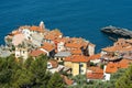 Aerial view of Tellaro village - La Spezia Liguria Italy Royalty Free Stock Photo