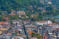 Aerial view of the Temple of the sacred tooth relic in Kandy, Sr Royalty Free Stock Photo