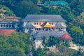 Aerial view of the Temple of the sacred tooth relic in Kandy, Sr Royalty Free Stock Photo