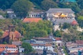 Aerial view of the Temple of the sacred tooth relic in Kandy, Sr Royalty Free Stock Photo