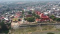 Aerial view of temple in saraburi central of thailand