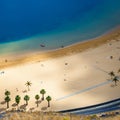 Aerial view on Teresitas beach, Tenerife, Canary islands, Spain Royalty Free Stock Photo