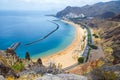 Aerial view on Teresitas beach,Tenerife, Canary islands, Spain Royalty Free Stock Photo