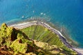 Aerial view of terrace fields at Cabo Girao, Madeira, Portugal