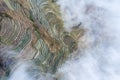 Aerial view of terraced fields Royalty Free Stock Photo