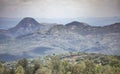 Aerial view of the terraced fields and mountains around Konso, Ethiopia. Konso is a UNESCO cultural landscape