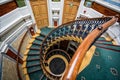 Aerial view of 17th Century spiral staircase