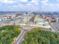 Aerial view of 17th June road and Berlin skyline, Germany Royalty Free Stock Photo