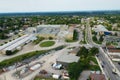 Aerial view of Thorold, Ontario, Canada on spring morning