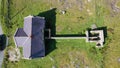 Aerial view of the Thorr National School in Meencorwick by Crolly, County Donegal - Ireland