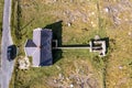 Aerial view of the Thorr National School in Meencorwick by Crolly, County Donegal - Ireland