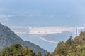 Aerial view of  the three gorges dam Royalty Free Stock Photo