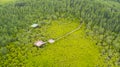 Aerial view of Thung Prong Thong, Rayong, Thailand