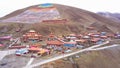 Aerial view of Tibetan Monastery in Kanze