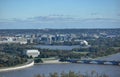 Aerial View of the Tidal Basin, Including the Lincoln and Jefferson Memorials Royalty Free Stock Photo