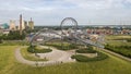 Aerial view of Tiger and Turtle Magic Mountain in Duisburg