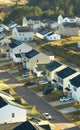 Aerial view of tightly packed homes in South Carolina residential area. New family houses as example of real estate Royalty Free Stock Photo