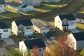 Aerial view of tightly packed homes in South Carolina residential area. New family houses as example of real estate Royalty Free Stock Photo