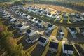 Aerial view of tightly packed homes in South Carolina residential area. New family houses as example of real estate Royalty Free Stock Photo