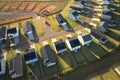 Aerial view of tightly packed homes in South Carolina residential area. New family houses as example of real estate Royalty Free Stock Photo