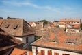 Aerial view of tiled rooftops Royalty Free Stock Photo