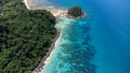 Aerial view of Tioman Island in Malaysia Royalty Free Stock Photo