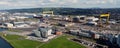 Aerial view of Titanic Centre Titanic Quarter in Belfast Northern Ireland Royalty Free Stock Photo