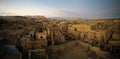 Aerial view to Al-Qasr old town, Dakhla oasis, Egypt Royalty Free Stock Photo